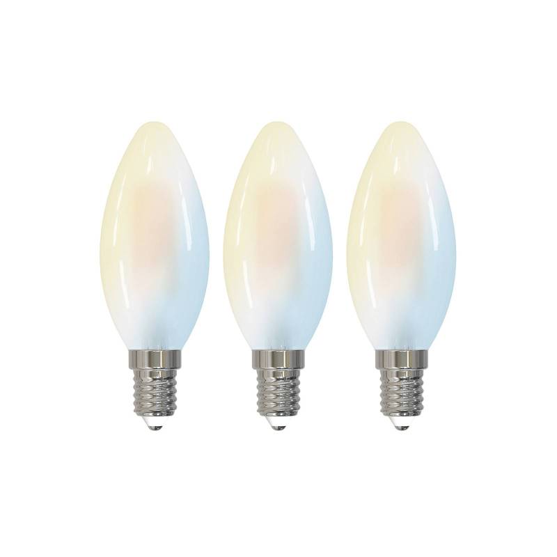 LUUMR Smart LED-Tropfenlampe 3er-Set E14 4,2W CCT klar Tuya von LUUMR