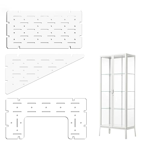 Acrylregale für IKEA Milsbo Hoch-Gewächshausschrank, 8 mm dick, transparentes Acryl, Pflanzeneckregale, kompatibel mit hohen IKEA Milsbo-Glasschränken, Milsbo-Schrankzubehör, 3er-Pack Kombi-Set von LUVCOSY