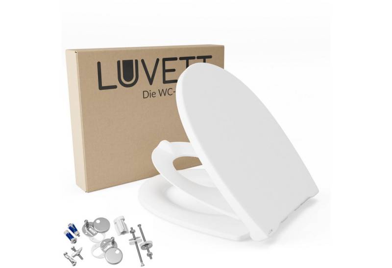 LUVETT Kinder-WC-Sitz Familie C490 (Komplett-Set, Kindersitz-Einlage), mit Original SoftClose® Absenkautomatik, Duroplast von LUVETT