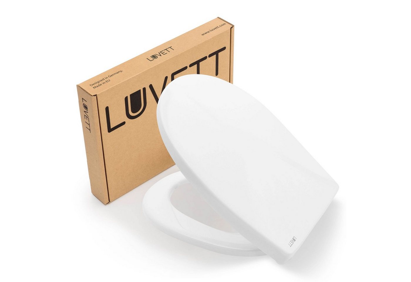 LUVETT WC-Sitz Farben C100 (Komplett-Set, Inklusive 3 Befestigungsarten), mit Original SoftClose® Absenkautomatik, Duroplast von LUVETT