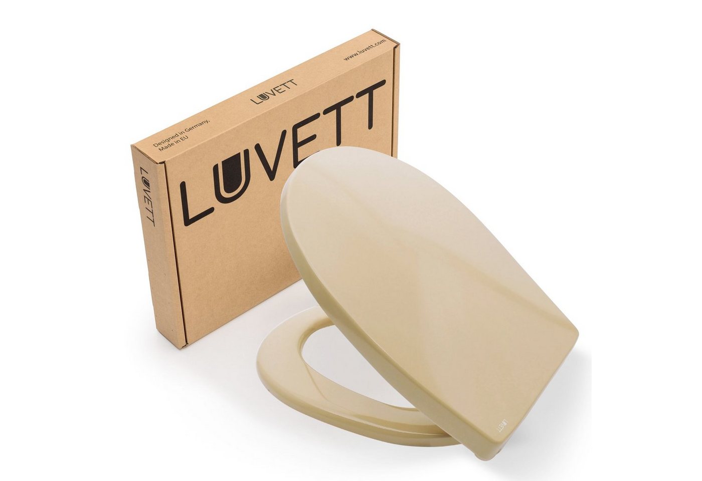 LUVETT WC-Sitz Farben C100 (Komplett-Set, Inklusive 3 Befestigungsarten), mit Original SoftClose® Absenkautomatik, Duroplast von LUVETT