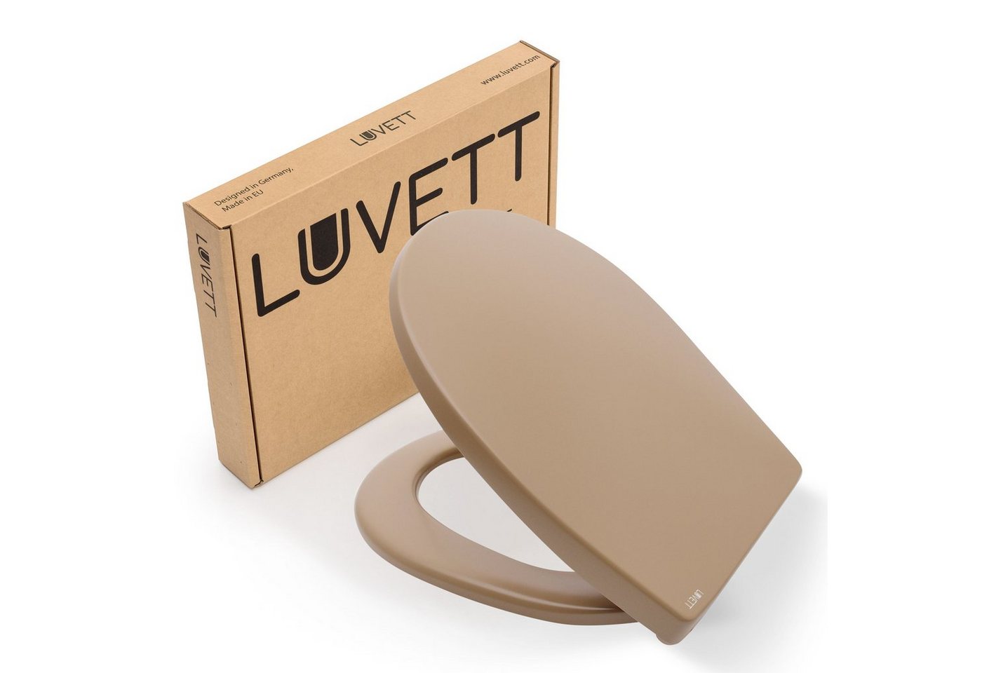 LUVETT WC-Sitz Farben C100 (Komplett-Set, Inklusive 3 Befestigungsarten), mit Original SoftClose® Absenkautomatik, Duroplast von LUVETT