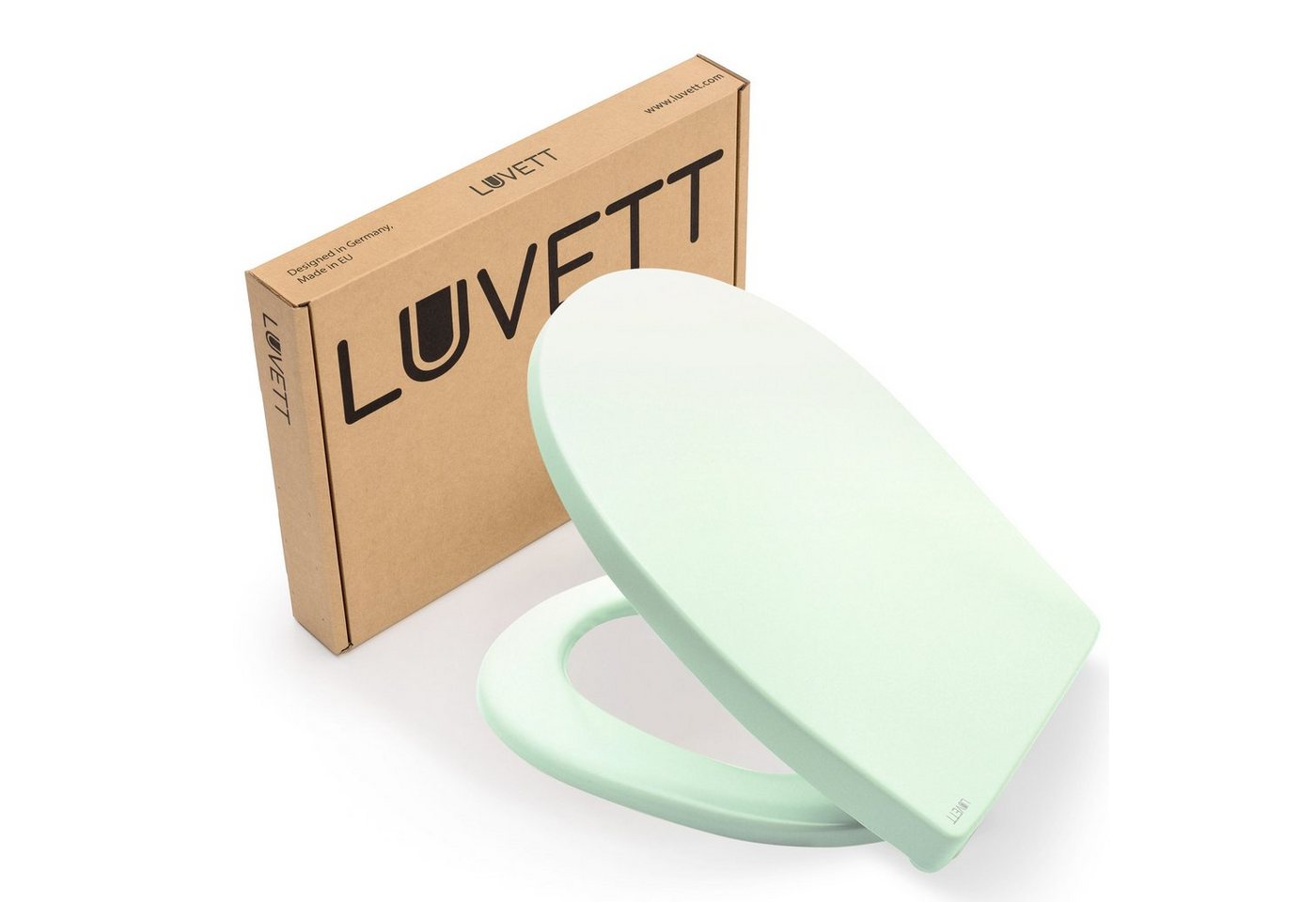 LUVETT WC-Sitz Farben C100 (Komplett-Set, Inklusive 3 Befestigungsarten), mit Original SoftClose® Absenkautomatik, Duroplast von LUVETT