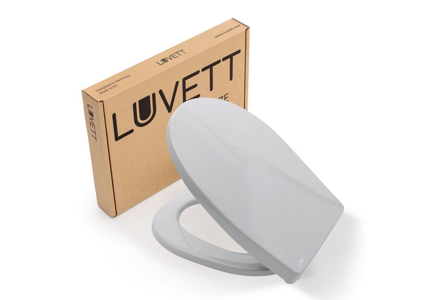 LUVETT WC-Sitz Farben C100 (Komplett-Set, Inklusive 3 Befestigungsarten), mit Original SoftClose® Absenkautomatik, Duroplast von LUVETT