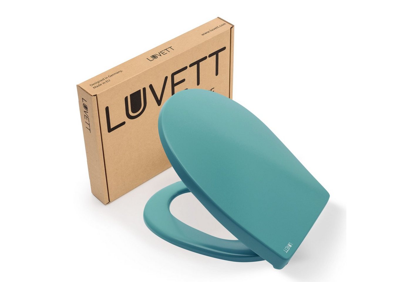 LUVETT WC-Sitz Farben C100 (Komplett-Set, Inklusive 3 Befestigungsarten), mit Original SoftClose® Absenkautomatik, Duroplast von LUVETT