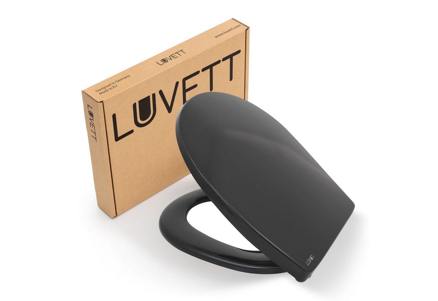 LUVETT WC-Sitz Farben C100 (Komplett-Set, Inklusive 3 Befestigungsarten), mit Original SoftClose® Absenkautomatik, Duroplast von LUVETT