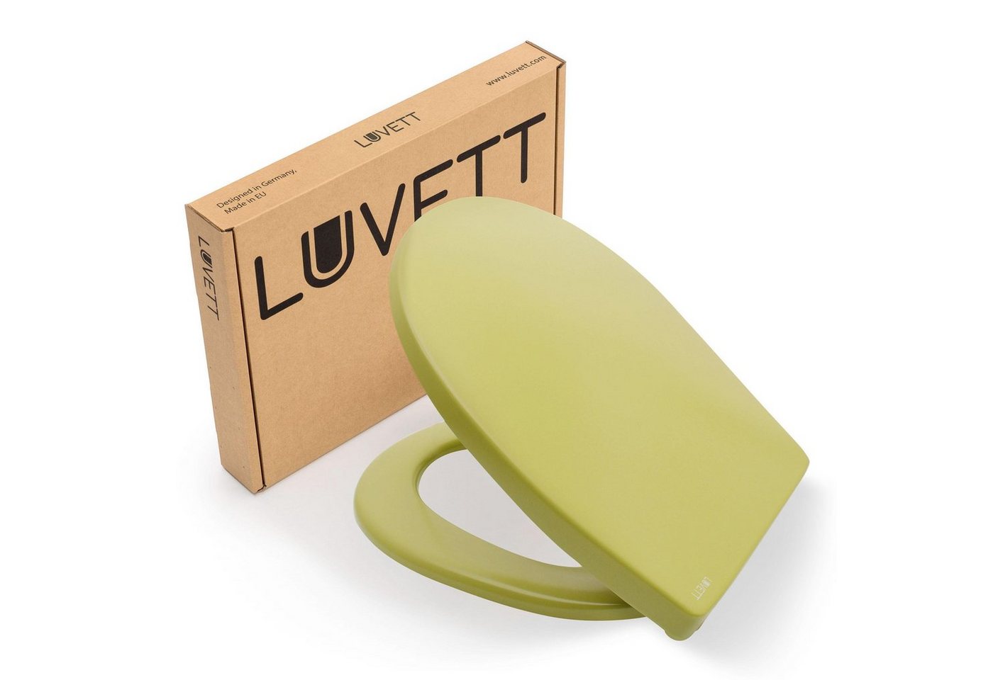 LUVETT WC-Sitz Farben C100 (Komplett-Set, Inklusive 3 Befestigungsarten), mit Original SoftClose® Absenkautomatik, Duroplast von LUVETT