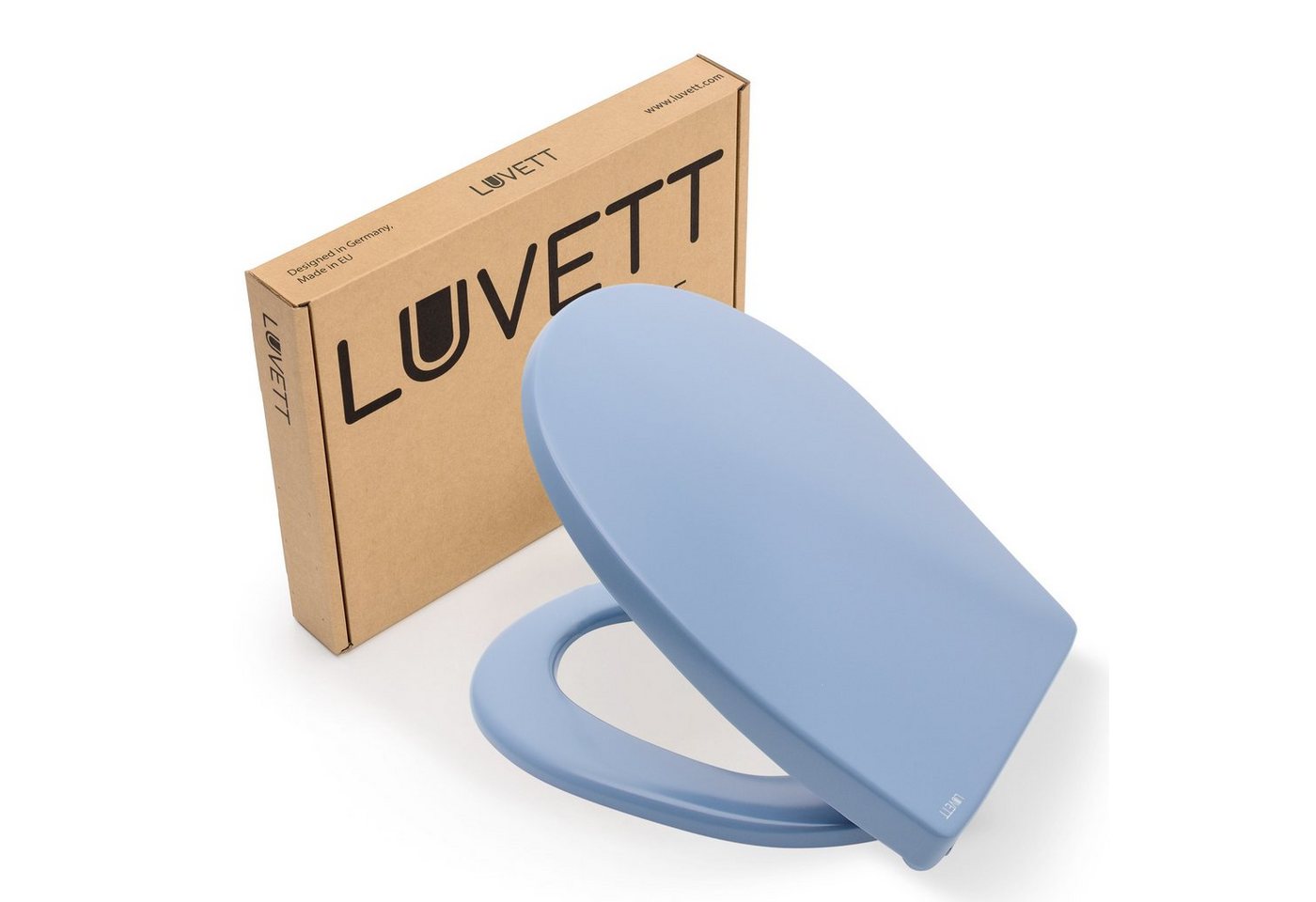 LUVETT WC-Sitz Farben C100 (Komplett-Set, Inklusive 3 Befestigungsarten), mit Original SoftClose® Absenkautomatik, Duroplast von LUVETT