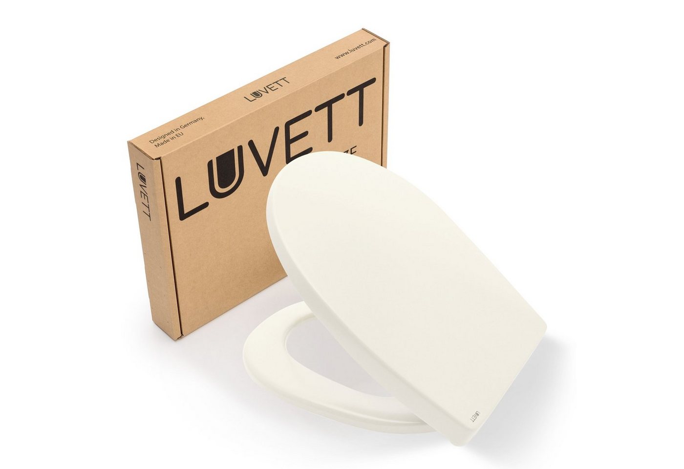 LUVETT WC-Sitz Farben C100 (Komplett-Set, Inklusive 3 Befestigungsarten), mit Original SoftClose® Absenkautomatik, Duroplast von LUVETT