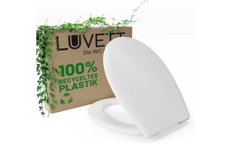 LUVETT WC-Sitz Öko aus 100% Recyclingmaterial (Blauer Engel), mit Original SoftClose® Absenkautomatik von LUVETT