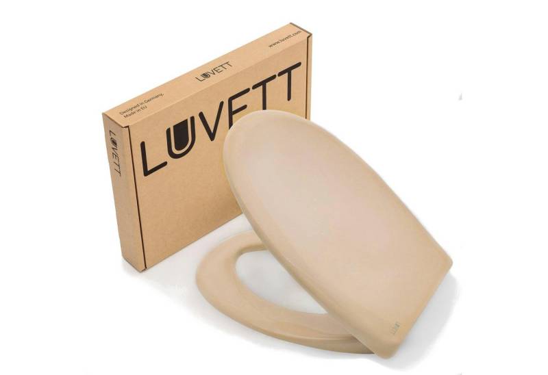 LUVETT WC-Sitz Premium C770 (Inklusive 3 Befestigungsarten), mit Original SoftClose® Absenkautomatik, Duroplast von LUVETT