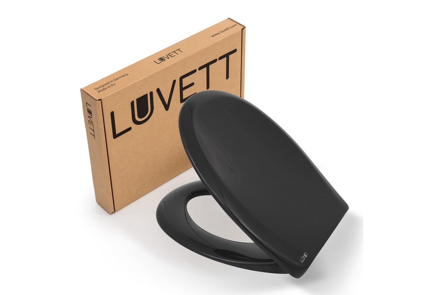 LUVETT WC-Sitz Premium C770 (Inklusive 3 Befestigungsarten), mit Original SoftClose® Absenkautomatik, Duroplast von LUVETT