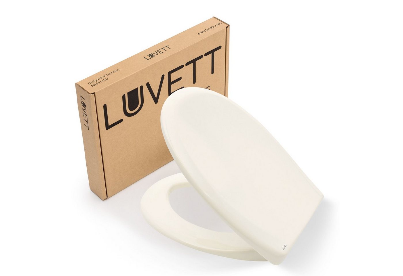 LUVETT WC-Sitz Premium C770 (Inklusive 3 Befestigungsarten), mit Original SoftClose® Absenkautomatik, Duroplast von LUVETT