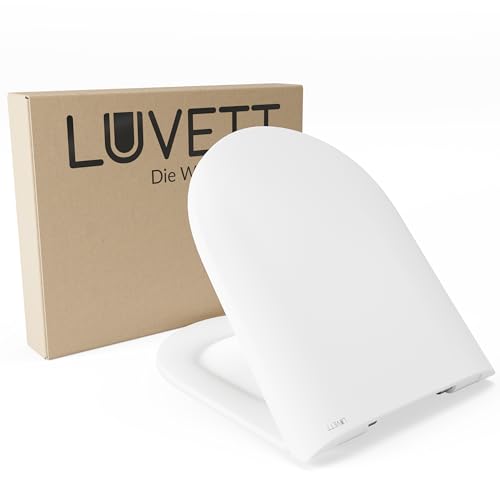 LUVETT® WC-Sitz D350 D-Form Weiß mit Absenkautomatik, u.a. für Vitra Integra von LUVETT