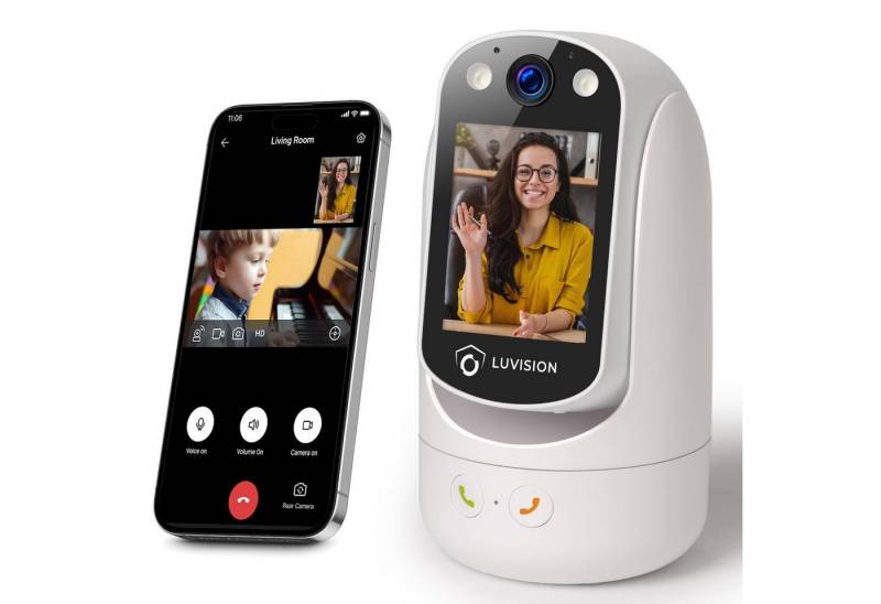 LUVISION Überwachungskamera C20 (Innenbereich, 1-tlg., WLAN PTZ Überwachung Kamera Autotracking Nachtsicht, Senioren, Baby, Mikrofon, 2-Wege Audio, App) von LUVISION