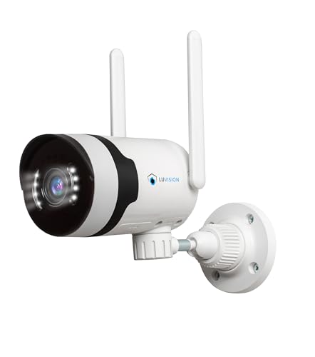 LUVISION Dual WLAN PTZ Überwachungssystem mit LED Monitor 5MP Überwachungskamera Set, Audio, Sirene, Smarte Nachtsicht (Erweiterungskamera) von LUVISION
