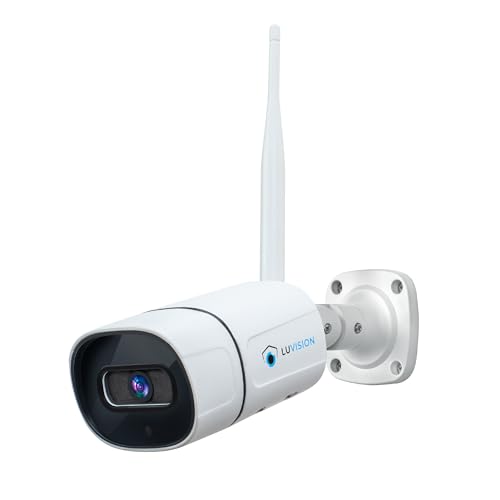 LUVISION Erweiterungskamera für Überwachungssystem LV-101 Aussen WLAN mit Monitor - Kabellos & WiFi Überwachungskameras IP65 mit Nachtsicht & Mikrofon - Außen Kamera zur Überwachung von LUVISION