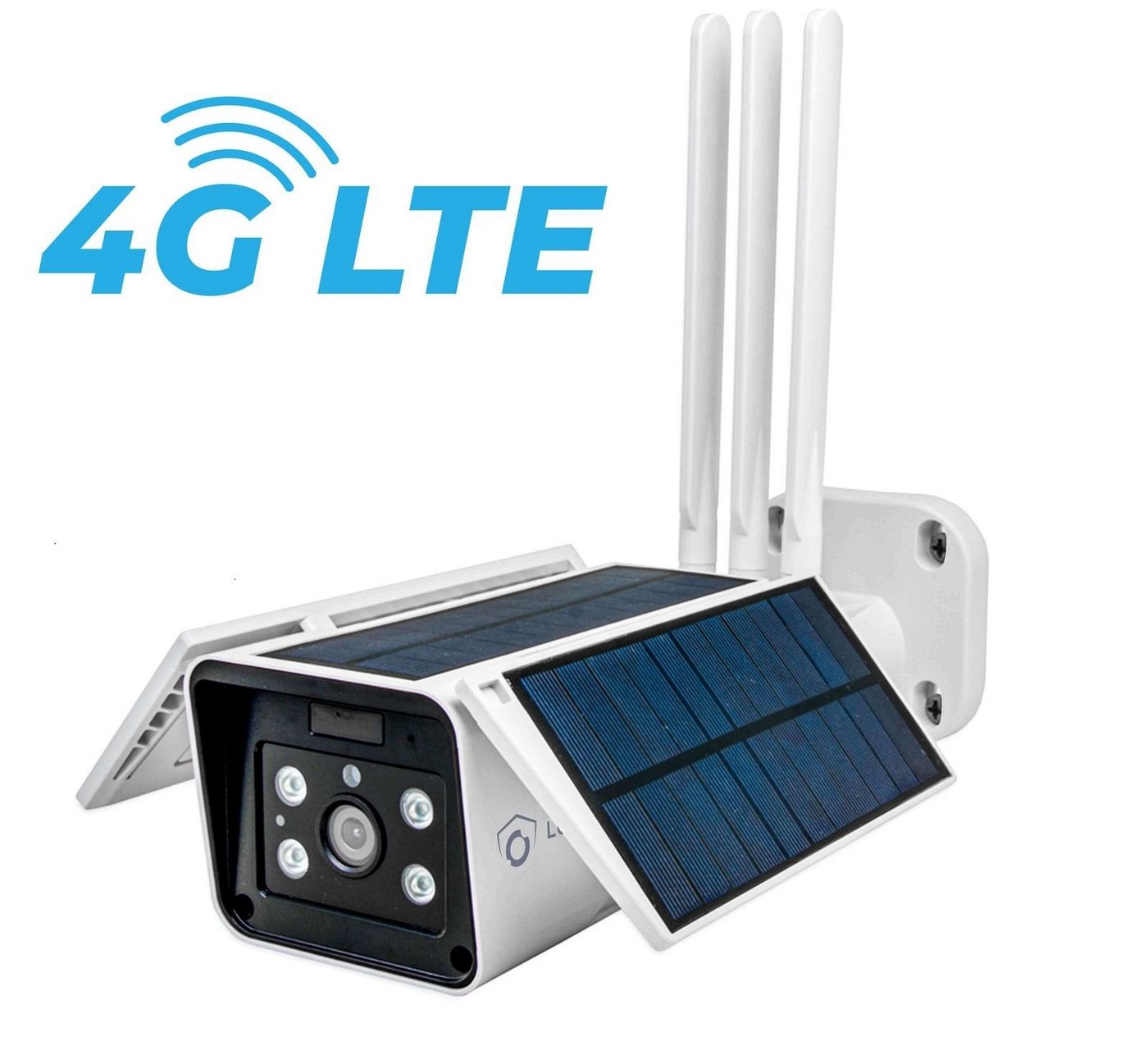 LUVISION LV-G-2020-01 Überwachungskamera (Außenbereich, 4G / LTE Kamera Solar für Überwachung Mobilfunk SIM Karte, Akku, Solarpanel, Mikrofon, Lautsprecher, 2-Wege Audio, 6W) von LUVISION