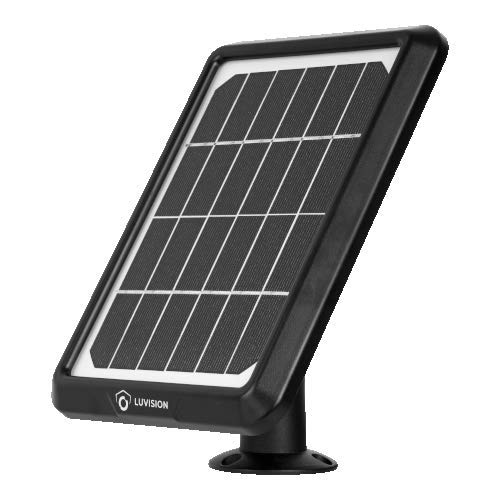 LUVISION Solar-Panel/Solarzelle für Akku-Überwachungskamera | automatisches Nachladen durch Solarenergie/Sonnenenergie | Keine Kabel & kein Nachladen | Für das System LV-A-2020 von LUVISION