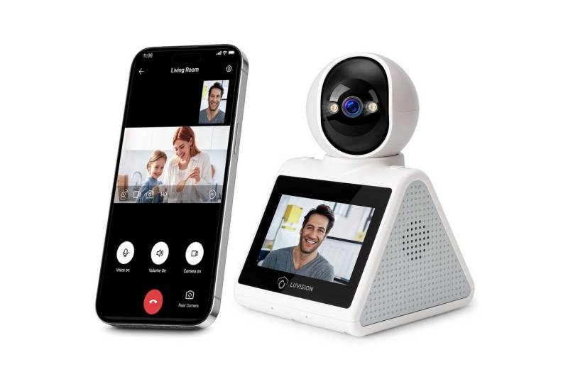 LUVISION Überwachungskamera C41Plus (Innenbereich, 1-tlg., WLAN PTZ Überwachung Kamera Autotracking Nachtsicht, Senioren, Baby, Mikrofon, 2-Wege Audio, App) von LUVISION