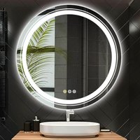 Luvodi - led Badspiegel Rund Spiegel mit Beleuchtung ф90cm Badspiegel Badezimmerspiegel mit 3 Touchschalter, Antibeschlage, Dimmbar, Memory-Funktion Luvodi - led Badspiegel Rund Spiegel mit Beleuchtung ф90cm Badspiegel Badezimmerspiegel mit 3 Touchschalter, Antibeschlage, Dimmbar, Memory-Funktion von LUVODI
