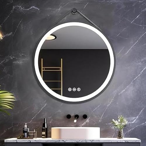 LUVODI Badspiegel mit Beleuchtung Rund: 70 cm Runder Spiegel Schwarz mit Beleuchtung und Abnehmbar Band, LED Badezimmerspiegel mit 3 Lichtfarben Dimmbar, Antibeschlag, Touch, Speicherfunktion LUVODI Badspiegel mit Beleuchtung Rund: 70 cm Runder Spiegel Schwarz mit Beleuchtung und Abnehmbar Band, LED Badezimmerspiegel mit 3 Lichtfarben Dimmbar, Antibeschlag, Touch, Speicherfunktion von LUVODI