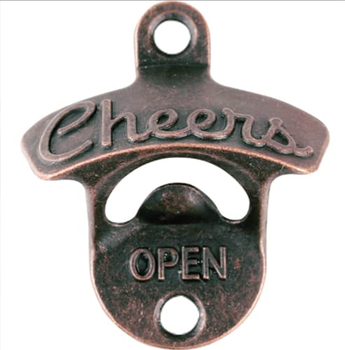 LUVYIMO Retro Bottle Opener Cowboy Hat Bottle Opener Zinc Alloy Beer Baseball Football Bottle Open Basketball Bottle Opener (Cheers open Kupfer) von luvyimo