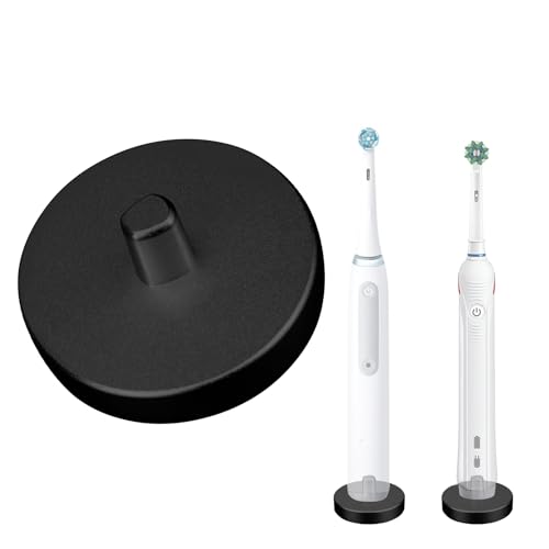Kompatibel mit Oral-B elektrischen Zahnbürstenhalter, silberfarbener elektrischer Zahnbürstenhalter für Badezimmer, freistehender Bürstenhalter aus Edelstahl (schwarz) von LUWOO