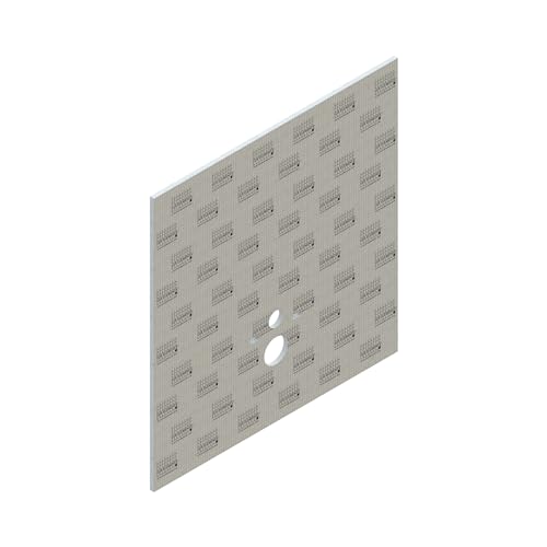 LUX ELEMENTS Bauplatte Fertig zum Verfliesen 125 x 120cm I Hartschaumplatte 2cm zur Verkleidung von System-Vorwandinstallationen mit 4 Bohrungen I Schimmelresistent von LUX ELEMENTS