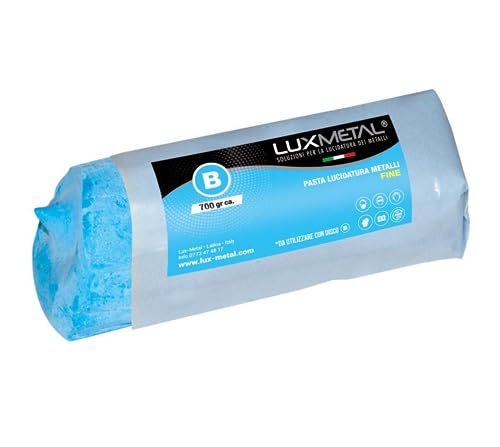 Lux Metal - Polierpaste Blau 700 g Fein Mittel Schleifpaste Für spiegelnden Glanz Auf Edelstahl, Aluminium, Eisen, Messing, Chrom, Holz, Marmor und Weitere Metall - Perfekt Zum Polieren von Messern Lux Metal - Polierpaste Blau 700 g Fein Mittel Schleifpaste Für spiegelnden Glanz Auf Edelstahl, Aluminium, Eisen, Messing, Chrom, Holz, Marmor und Weitere Metall - Perfekt Zum Polieren von Messern von Lux Metal
