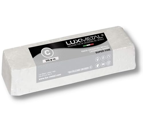 Lux Metal Polierpaste Weiß 350 g Fein Schleifpaste für Spiegelnden Glanz auf Edelstahl, Aluminium, Eisen, Messing, kunststoff Chrom Holz Marmor und Weitere Metall - Perfekt zum Polieren von Messern Lux Metal Polierpaste Weiß 350 g Fein Schleifpaste für Spiegelnden Glanz auf Edelstahl, Aluminium, Eisen, Messing, kunststoff Chrom Holz Marmor und Weitere Metall - Perfekt zum Polieren von Messern von Lux Metal