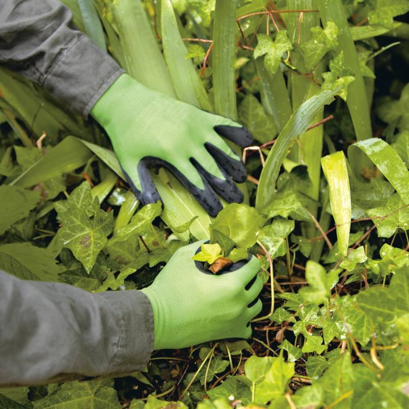 Gartenhandschuh Latex-Teilbeschichtung Grün Größe 10 von LUX-TOOLS