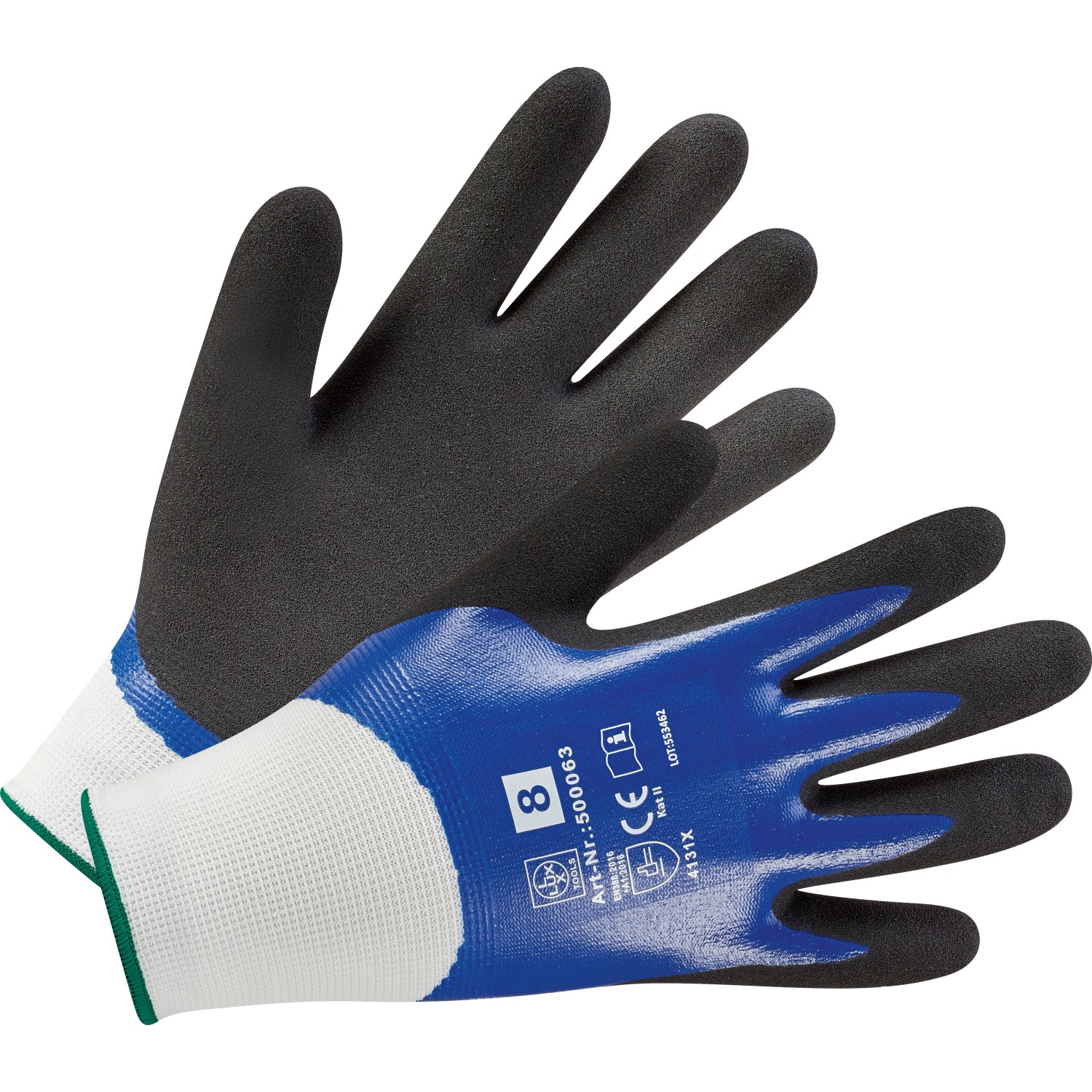 Gartenhandschuh Nitril-Vollbeschichtung Blau-Schwarz Größe 8 Gartenhandschuh Nitril-Vollbeschichtung Blau-Schwarz Größe 8 von LUX-TOOLS