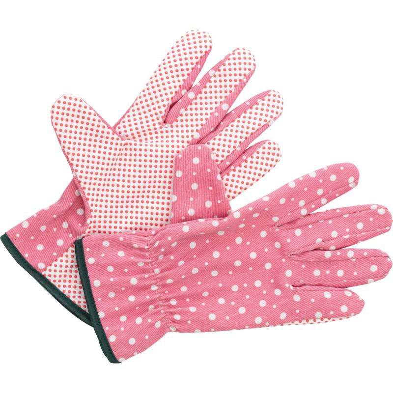 Gartenhandschuh Pink-Weiß Größe 8 von LUX-TOOLS