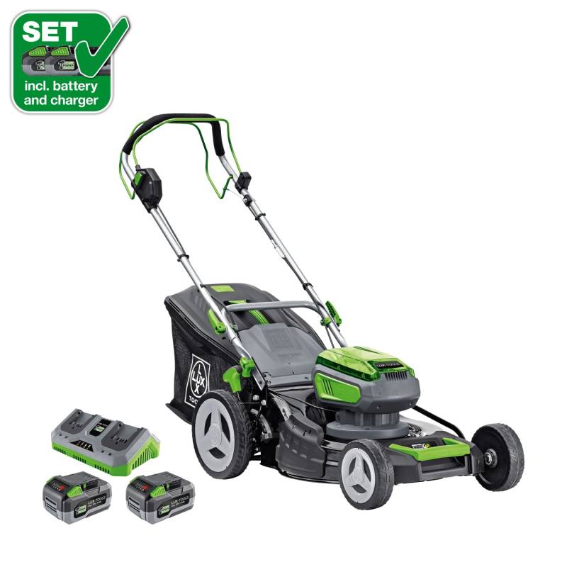 LUX 40V Akku-Rasenmäher 1 PowerSystem A-RM-2x 20/46 Set 2x 20V Akkus von LUX-TOOLS