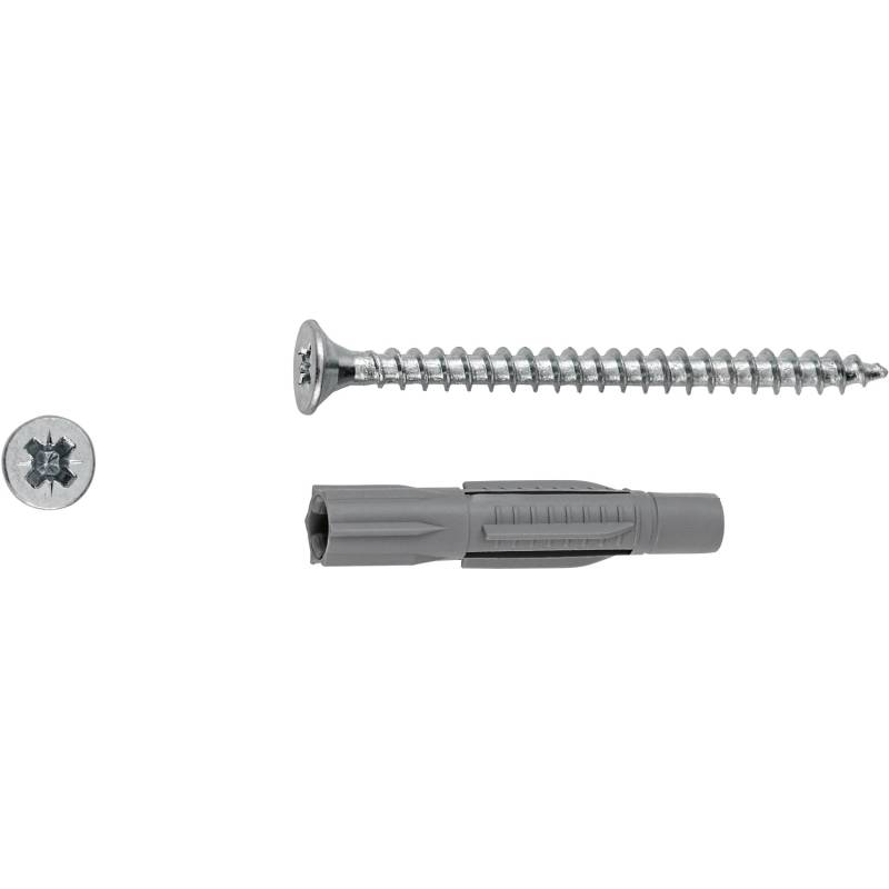 LUX Allzweckdübel mit Schrauben Ø 6 mm x 33 mm 10 Stück von LUX-TOOLS