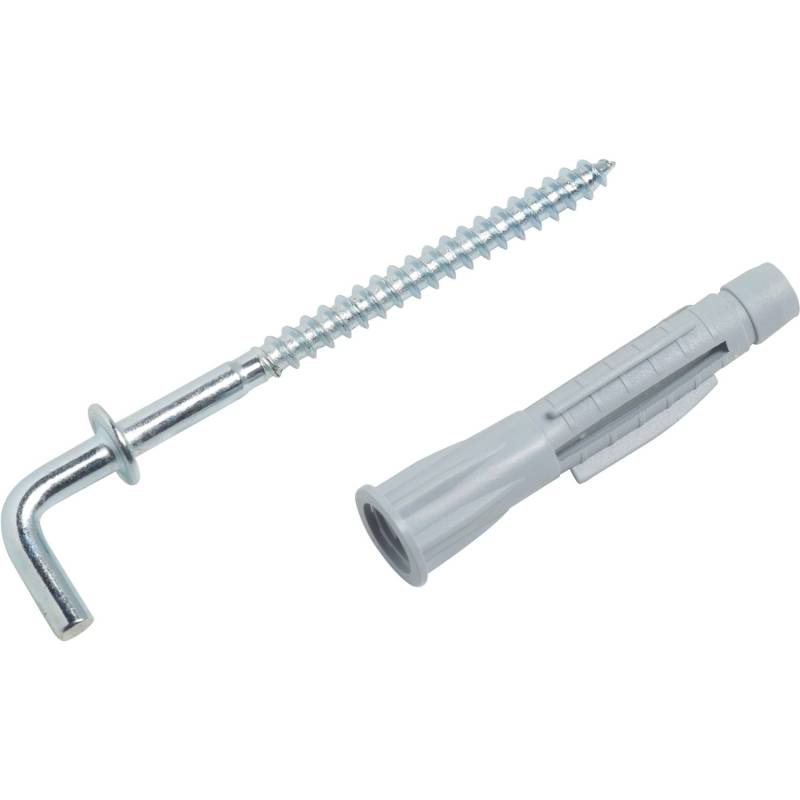 LUX Allzweckkragendübel mit Schraubwinkelhaken Ø 8 mm x 47 mm 4 Stück von LUX-TOOLS