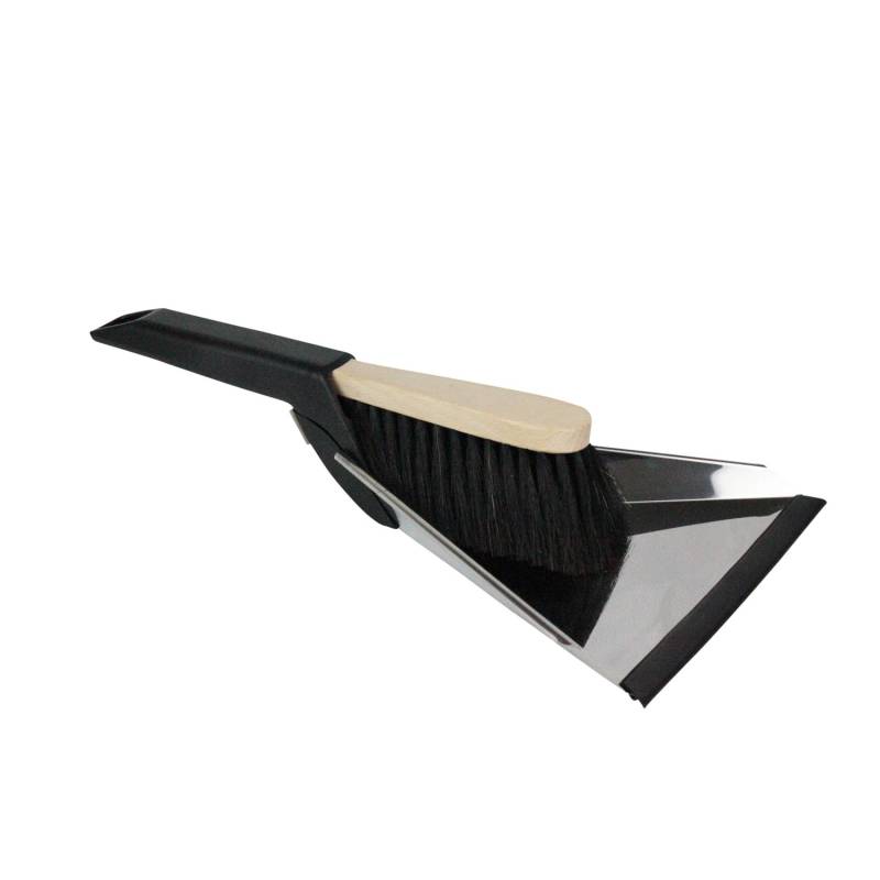 LUX Edelstahl-Kehrgarnitur Handfeger Holz mit Lippe von LUX-TOOLS
