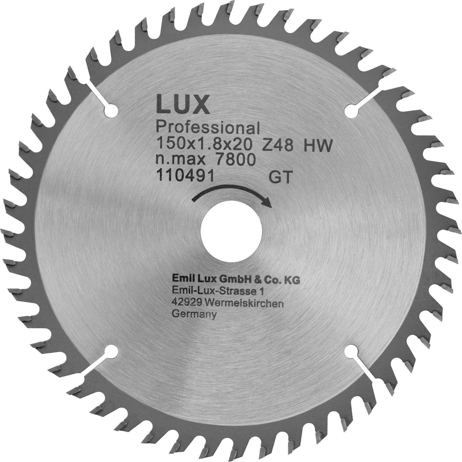 LUX HM-Kreissägeblatt 150 mm x 20 mm 48 Z von LUX-TOOLS