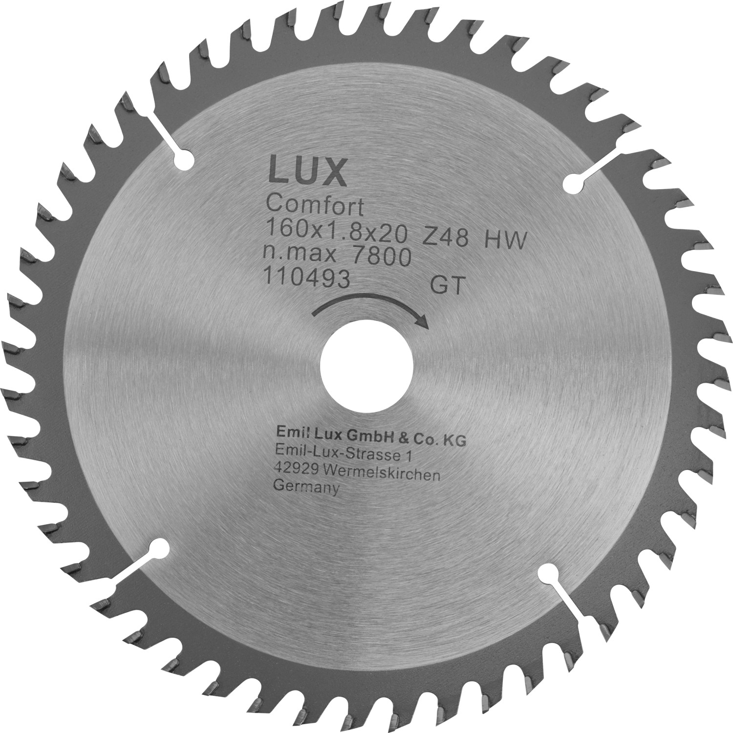 LUX HM-Kreissägeblatt 160 mm x 20 mm 48 Z von LUX-TOOLS