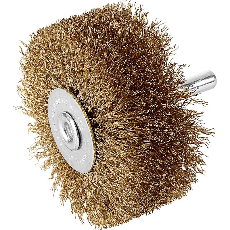 LUX Holzstrukturbürste Ø 80 mm Stahl vermessingt von LUX-TOOLS