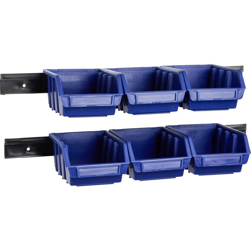 LUX Lagersichtbox 6 Stück Blau Größe 2 von LUX-TOOLS