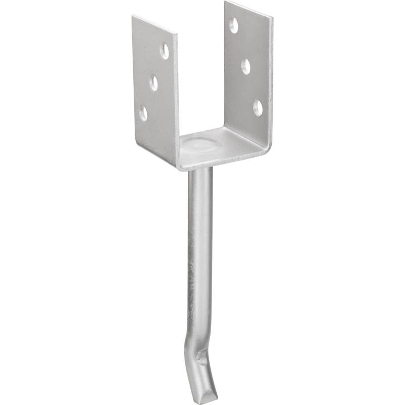 LUX Pfostenträger U-Form mit Steindolle Edelstahl 200 mm x 71 mm x 60 mm von LUX-TOOLS