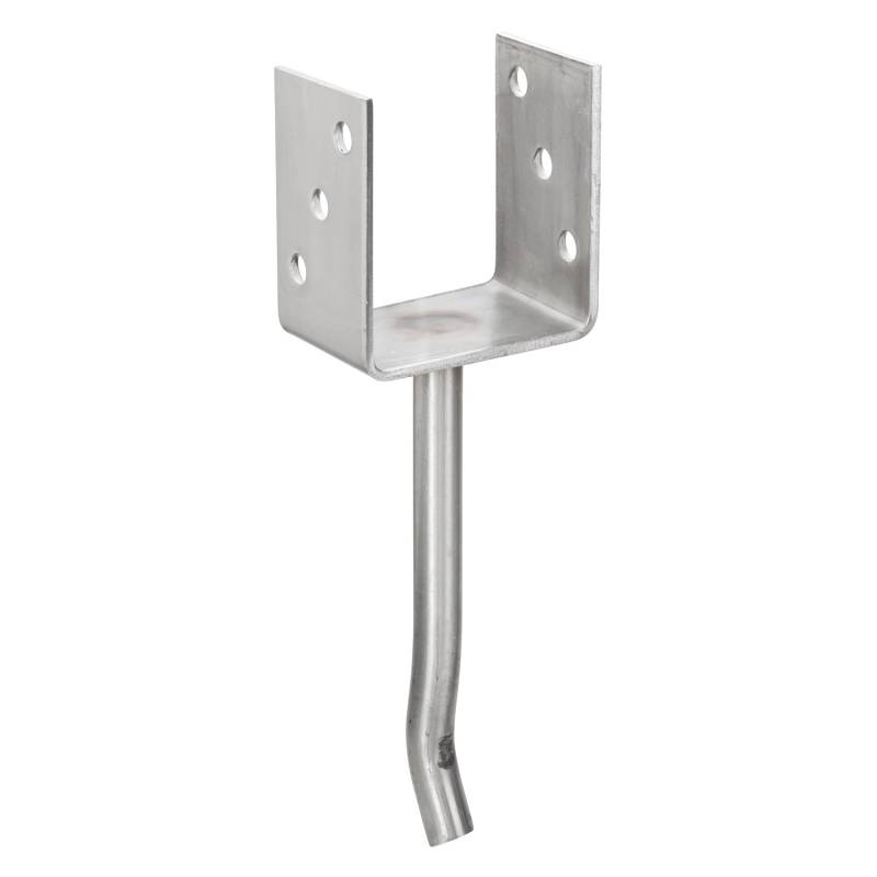 LUX Pfostenträger U-Form mit Steindolle Edelstahl 200 mm x 91 mm x 60 mm von LUX-TOOLS