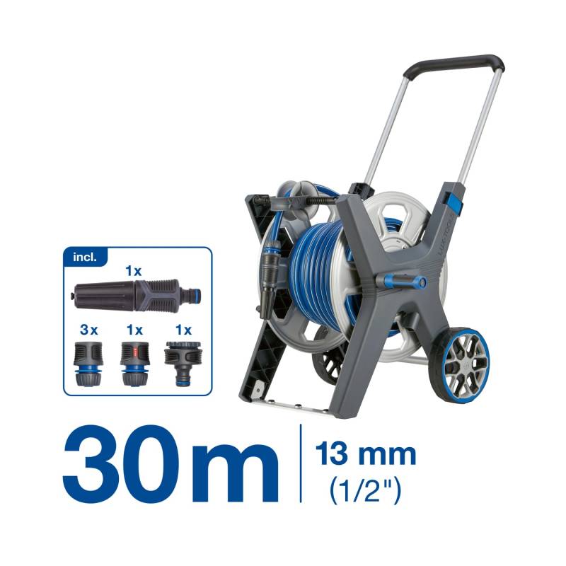 LUX Schlauchwagen-Set Pro Metalltrommel mit Schlauch 30 m von LUX-TOOLS