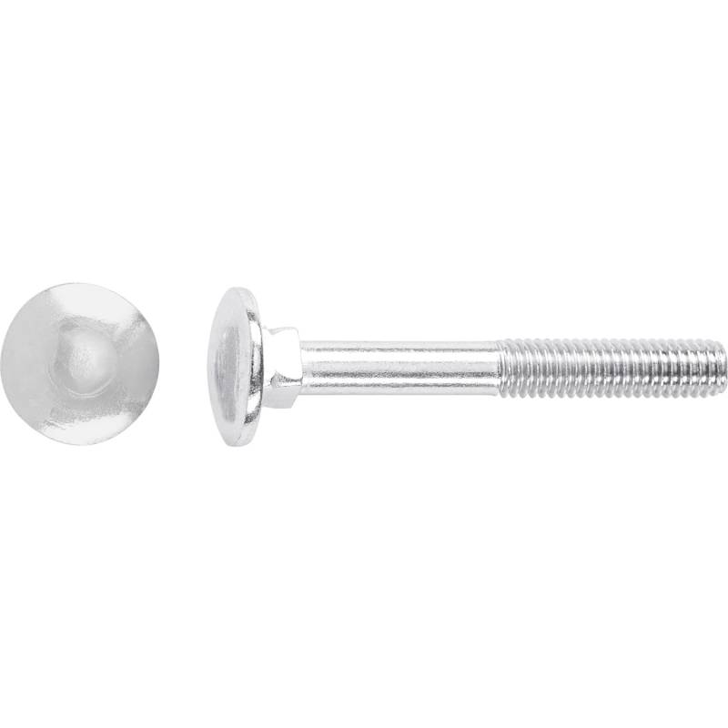 LUX Schlossschraube M5 x 30 mm Verzinkt Teilgewinde 100 Stück von LUX-TOOLS