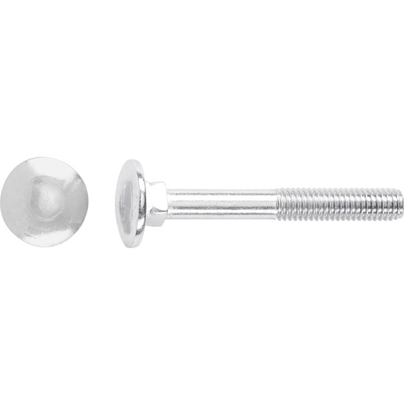 LUX Schlossschraube M6 x 50 mm Verzinkt Teilgewinde 100 Stück von LUX-TOOLS
