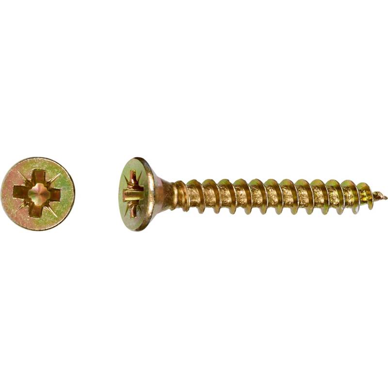 LUX Senkkopf Spanplattenschraube PZ-Antrieb Ø 4 mm x 30 mm 200 Stück von LUX-TOOLS