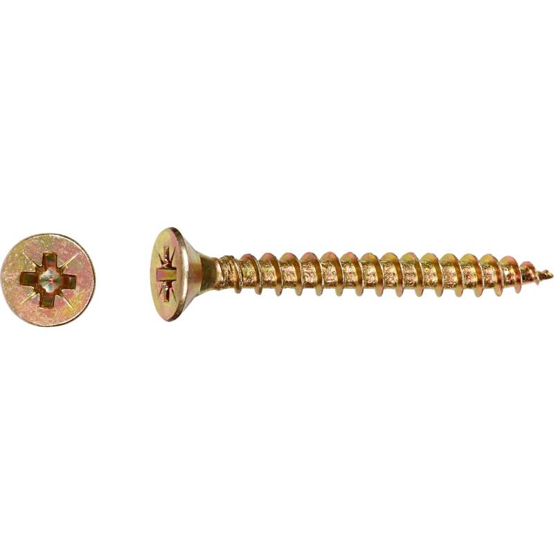 LUX Senkkopf Spanplattenschraube PZ-Antrieb Ø 4 mm x 50 mm 200 Stück von LUX-TOOLS