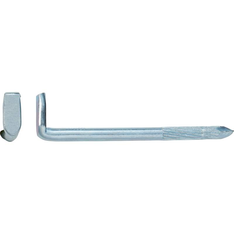 LUX Stahlhaken Gerillt Ø 3,5 mm x 60 mm Verzinkt 4 Stück von LUX-TOOLS